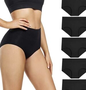 NEW Wirarpa Women's Black High Waisted Panties